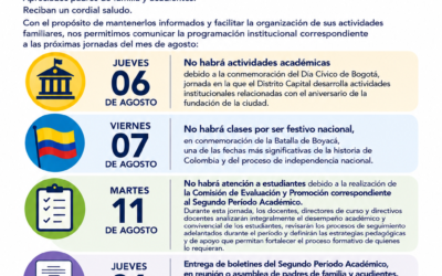 CIRCULAR INFORMATIVA.  ACTIVIDADES  06-07-11-21 DE AGOSTO